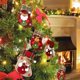 thumbnail image 1 of ShenMo Medias navideñas, juego de 4 medias navideñas personalizadas, medias navideñas para colgar el árbol de la chimenea del muñeco de nieve del reno de Papá Noel para la decoración navideña (A) LingWen 9024715186133, 1 of 1
