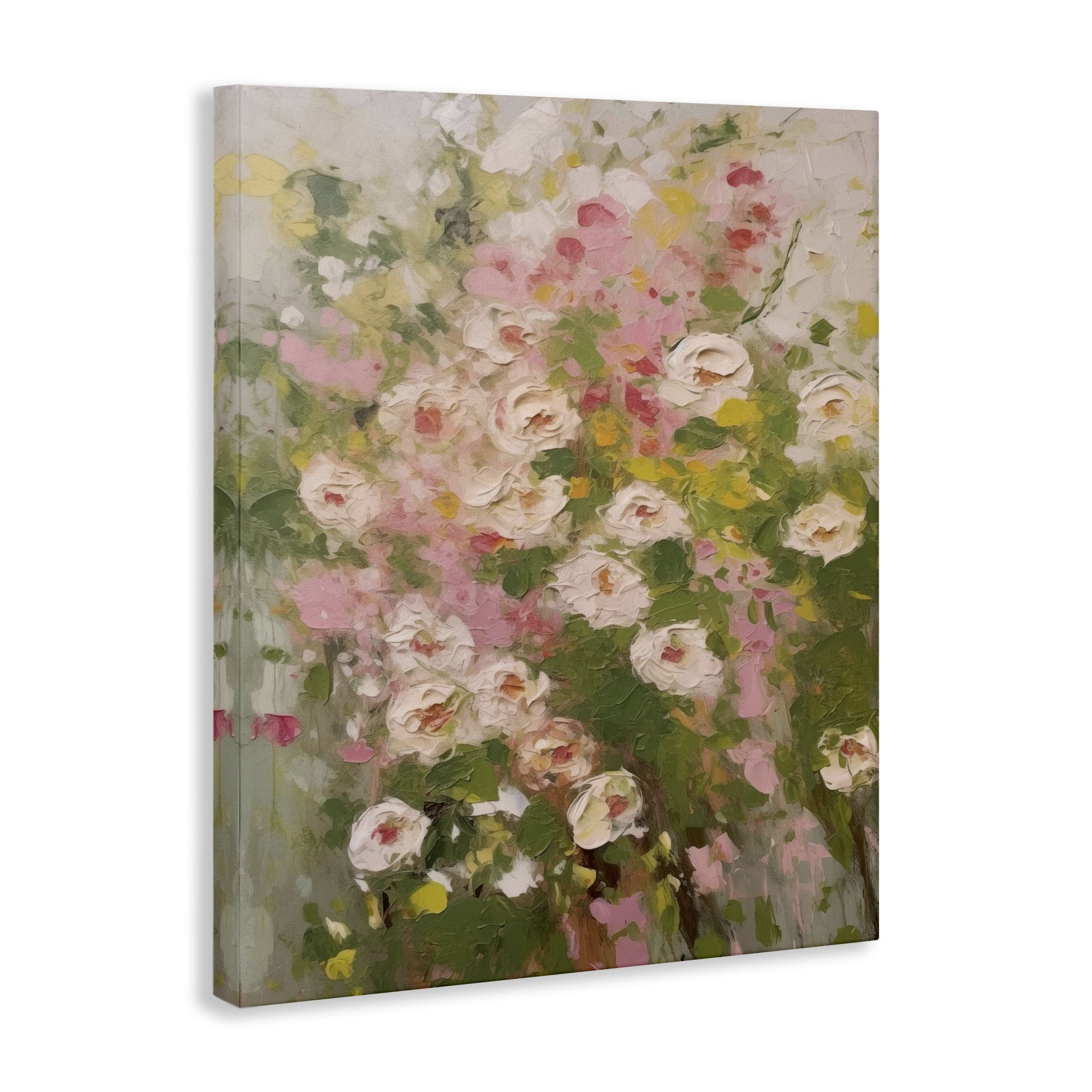 Stupell Industries Vintage Spring Floral Abstraction Plants & Flowers Painting Wrapped Canvas Art Print Wall Art, 36 x 48