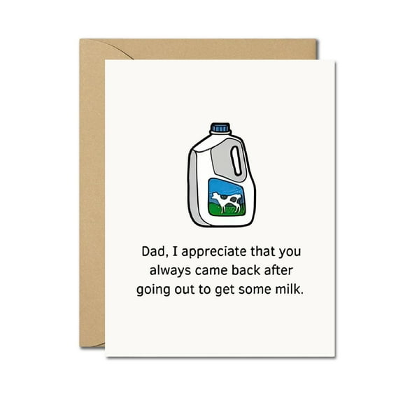 Funny Father’s Day Card – “Thanks for Coming Back with the Milk”