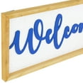 thumbnail image 5 of Northlight Welcome Framed Wall Sign - 20" - White and Blue, 5 of 6