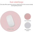 thumbnail image 2 of tapis De Souris Rond 220x220x2mm, Antidrapant Tapis De Bureau Cuir Pu Tanche Pour Ordinateur Clavier Gaming Double Face, Nude Rose/argent, 2 of 5