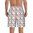 thumbnail image 3 of Naloa Cute Baseball Men's Beach Shorts, Surfing shorts, Swim trunks, Quick Dry Swim Trunks for Surfing Beach Fun - 3X-Large, 3 of 9