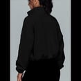 thumbnail image 4 of Chaquetas de Forro para Mujer, Sudaderas Extragrandes con Cremallera, Ropa de Invierno, Conjuntos de Larga y Corte Corto para Otoño. Negro L, 4 of 9