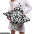 thumbnail image 4 of Ambesonne Mandala Fabric by the Yard Upholstery, Lace Like Lotus Flower Form, 10 Yards, Black White, 4 of 4