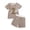 H01-Brown, variant on HCNTES Toddler Boy 1st Birthday Outfit One Chenille Patch Stripe Tee and Shorts 2-Piece Special Occasion Set Toddler Boy Summer Clothes