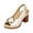 White, variant on Women's Chunky Heel Sandals Square Toe Slingback Comfortable Insole Casual Summer Shoes