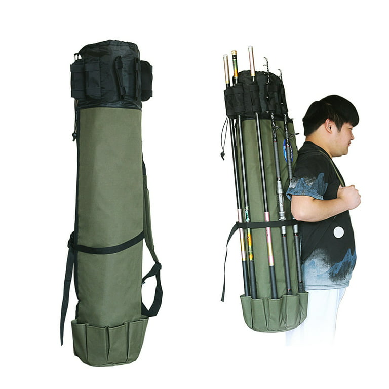 Clupup Sea pole bag, fishing bag, large capacity backpack for fishing gear
