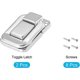 thumbnail image 4 of Toggle Catch Lock (38mm x 25mm) 2Pcs, Iron Hasp Latches - for Cabinets Boxes Suitcases, Silver Tone, 4 of 5