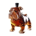 thumbnail image 1 of Unique 3D Engraved Dog Shaped Glass Bottle Set Large Capacity Decorative Home Bar Accessory for Red, 1 of 8