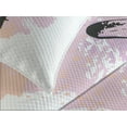 thumbnail image 4 of Ambesonne Lilac Quilted Bedspread Set 3 Pcs, Grunge 17, King Size, Lilac and Black, 4 of 5