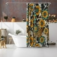 thumbnail image 4 of Sunflower Shower Curtain,Farmhouse Rustic Country Yellow Flower Showr Curtain for The Bathroom Machine Washable Waterproof Fabric Curtain for Bathroom Decor Bathtub with 12 Hooks 72"x72", 4 of 6