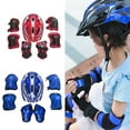 thumbnail image 2 of Duixinghas Kids Roller Skates Bike Safety Helmet Knee Elbow Wrist Guard Dark Blue Mesh Cloth, 2 of 6