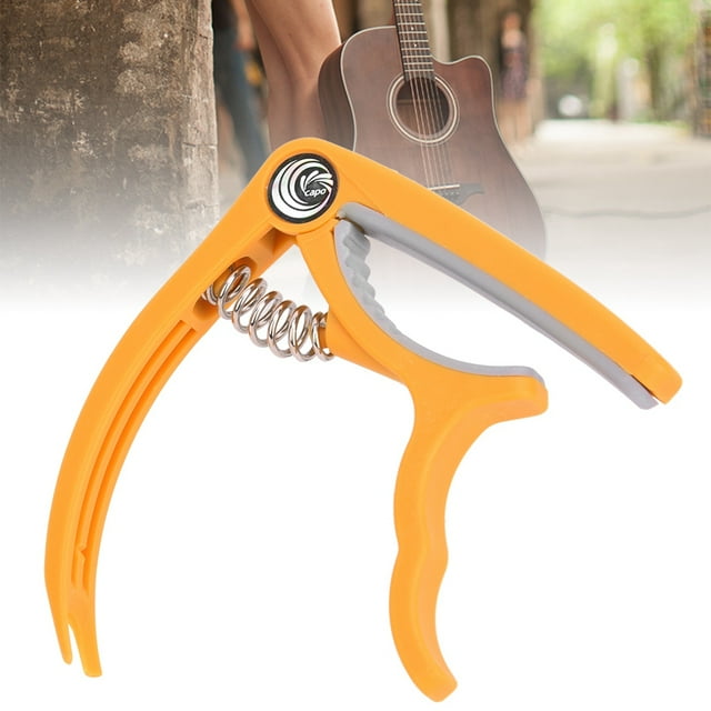 Acoustic Guitar Capo, Guitar Accessory, High Strength Practical For Bass Practice And Performance Ukulele Guitar Yellow