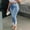 Light Blue, variant on Black*Friday on Sale ChaoHeng Trousers Pants for Women Women's Trendy High-Waisted Fringe Hem Stretch Denim Jeans