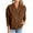 Brown, variant on ZRGHAOYLQ Womens Bomber Jackets Trendy Basic Stand Neck Outwear Casual Zip Up Varsity Jacket Loose Long Sleeve Coats Solid Color Fall Coat Tops