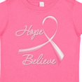 thumbnail image 4 of Inktastic Hope Believe Breast Cancer Ribbon Boys or Girls Toddler T-Shirt, 4 of 5