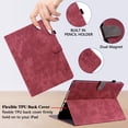 thumbnail image 3 of GSFY Case for 2024 iPad Air 11 Inch M2, Premium PU Leather Protective Folio Stand Case Multiple Viewing Angles for iPad Air 11 6th/ iPad Air 10.9 4th &5th/ iPad Pro 11 (2018-2022), Red, 3 of 7