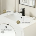 thumbnail image 6 of Eclife 30" Single Bathroom Vanity With Integrated Sink Top, 2 Smooth Drawers, Faucet, 6 of 9