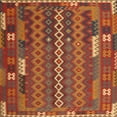 thumbnail image 1 of Ahgly Company Machine Washable Indoor Square Contemporary Red Area Rugs, 8' Square, 1 of 7