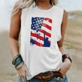 thumbnail image 2 of VerPetridure American Flag Print Tank Tops Women USA Stars Stripes Patriotic T Shirt Summer Loose Vest Tees, 2 of 4