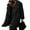 Black, variant on LMLYSoH Women Coat, Solid Color Cardigan Loose Jacket, Long Sleeve Folded Collar Wild Fashion Spring/Autumn/Winter Outerwear