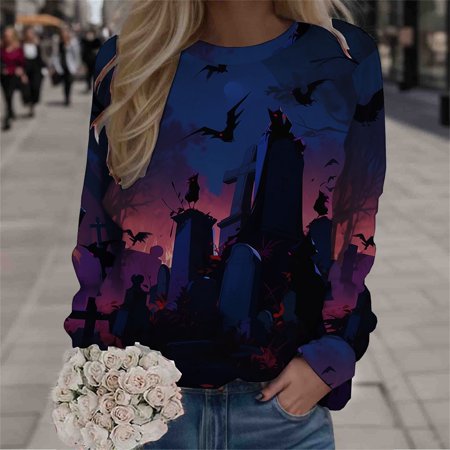 Ladies Sweatshirt Dress Short Sleeve Girls Hoodie Black Cute Printed,Casual,Round Neck,Fashionable, Sweatshirts Gift Cards M
