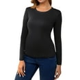 thumbnail image 1 of INSPIRE CHIC Camisetas de Maternidad con Fruncidos para el Día de la Madre de Mujeres, Camisas de Manga Larga, Blusas Casuales, Camiseta Básica, Ropa 2025 Mediana Negra, 1 of 6