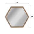 thumbnail image 6 of CHLOE's Reflection Contemporary Maple Finish Hexagon Framed Wall Mirror 24" Width, 6 of 6