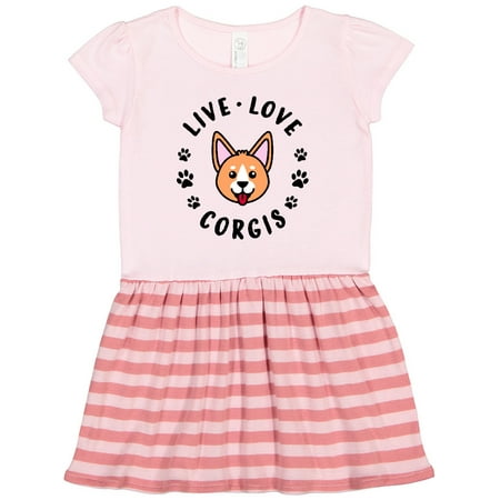 

Inktastic Live Love Corgis Gift Toddler Girl Dress