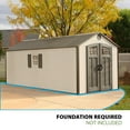 thumbnail image 6 of Lifetime Lockable DIY Polyethylene Storage Shed, 146.4 sq. ft., 8' x 20', Tan & Brown (60120), 6 of 10