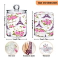 thumbnail image 3 of Ryvnso 2 Pack Qtip Holder Organizer Rose Flowers and Towers Bathroom Cotton Swabs Cans Storage Canister, 3 of 7
