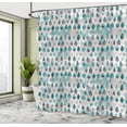 thumbnail image 4 of Ambesonne Modern Shower Curtain, Aquarelle Drops Art Abstract, 69"Wx70"L, Dark Seafoam, 4 of 4