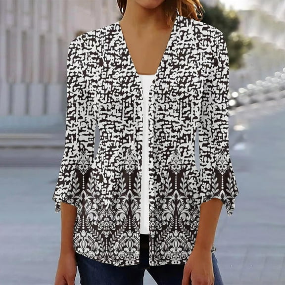 Aloohaidyvio Women's Beach Kimono Coverup Sheer Chiffon Cover Ups, Casual Loose Open Front Cardigan Tops