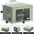 thumbnail image 2 of Sorbus Storage Bin with Dividers, Stackable & Foldable with Window & Handles for Linens & Clothes, 2 of 4