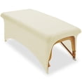 thumbnail image 1 of Funda de cama elástica tipo platonee para cama de extensión de pestañas, color beige, 1 of 6