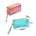 thumbnail image 2 of 2 pieces transparent cosmetic bag, portable toiletry bag, travel storage bag-type:style1;, 2 of 5