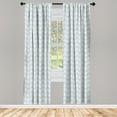 thumbnail image 3 of Abstract Curtains 2 Panels Set, Continuous Pattern with Wavy Design Ornate in Pastel Monochrome Tone, Window Drapes for Living Room Bedroom, 56"W X 95"L, Pale Slate Grey White, by Ambesonne, 3 of 5