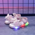 thumbnail image 4 of Nwiuh Toddler Sandals Girls Boys Light up Double Buckle Sandals Children's Adjustable Back Strap Water Sandal Kids Beach Shoes(Pink, 6.5), 4 of 8