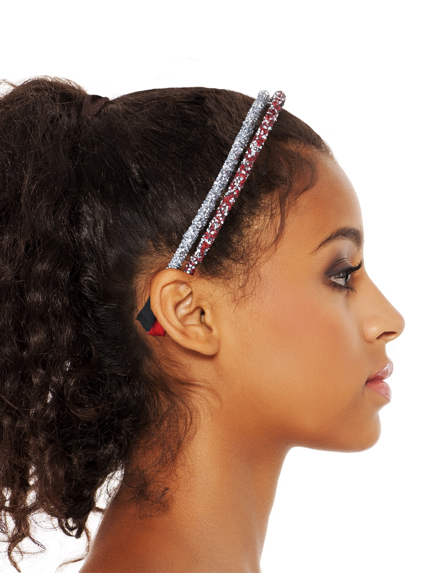 Holiday Time Red and Silver Headband Set, 2 Pieces