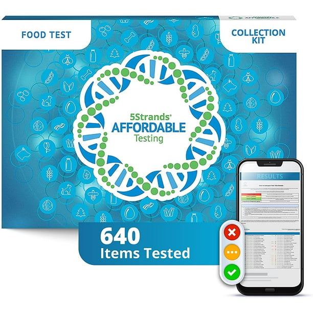 5Strands Food Intolerance Test at Home Hair Collection Kit, Tests 600 Food Intolerances & Sensitivities, Results 7-10 Days