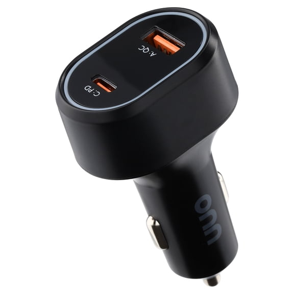 onn Dual Port Fast Charger USB-C/USB Car Charger