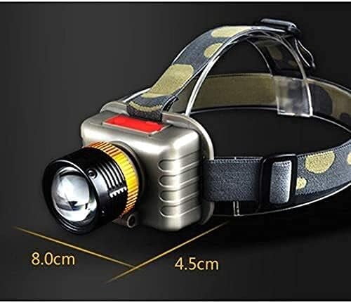 RKXQT Head lampsLight Head Torch Rechargeable, High Lumen LED Headlamp Waterproof Zoomable Headlight Sport Flashlight for Hiking Camping Climbing Fishing Outdoors Light for Adults, Camping,