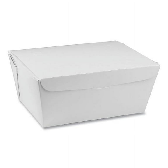 Pactiv Evergreen Earthchoice Onebox Paper Box, 66 Oz, 6.5 X 4.5 X 3.25, White, 160/carton