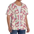 thumbnail image 2 of Fotbe Bow With Sugar Skull Camisa Estampada de Manga Corta para Hombre, Casual de Verano, Estilo Playero, Sin Arrugas-3X-Large, 2 of 5