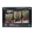 thumbnail image 1 of Hometrends Burlap Foliage LED Pillar Candle Set with Remote Control, 1 of 7