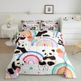 thumbnail image 2 of Manfei Kawaii Panda 3-Piece Full Size Comforter Sets,Cartoon Rainbow Bedding Comforter Set,Cute Animal Lightweight Bedding Sets,Super Cozy Wildlife Room Decor,Reversible, 2 of 8