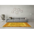 thumbnail image 3 of Ahgly Company Machine Washable Indoor Rectangle Persian Yellow Traditional Area Rugs, 7' x 9', 3 of 4