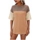 thumbnail image 2 of Fiudx Tops para Mujer Camisetas Holgadas de Manga Corta Coloridas con Cuello Redondo Nuevas de Verano para Mujer, 2 of 6