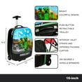thumbnail image 4 of Minecraft Cliffside Creepers Youth 18" 2-Wheeled Hardside Toddler Luggage, 4 of 7