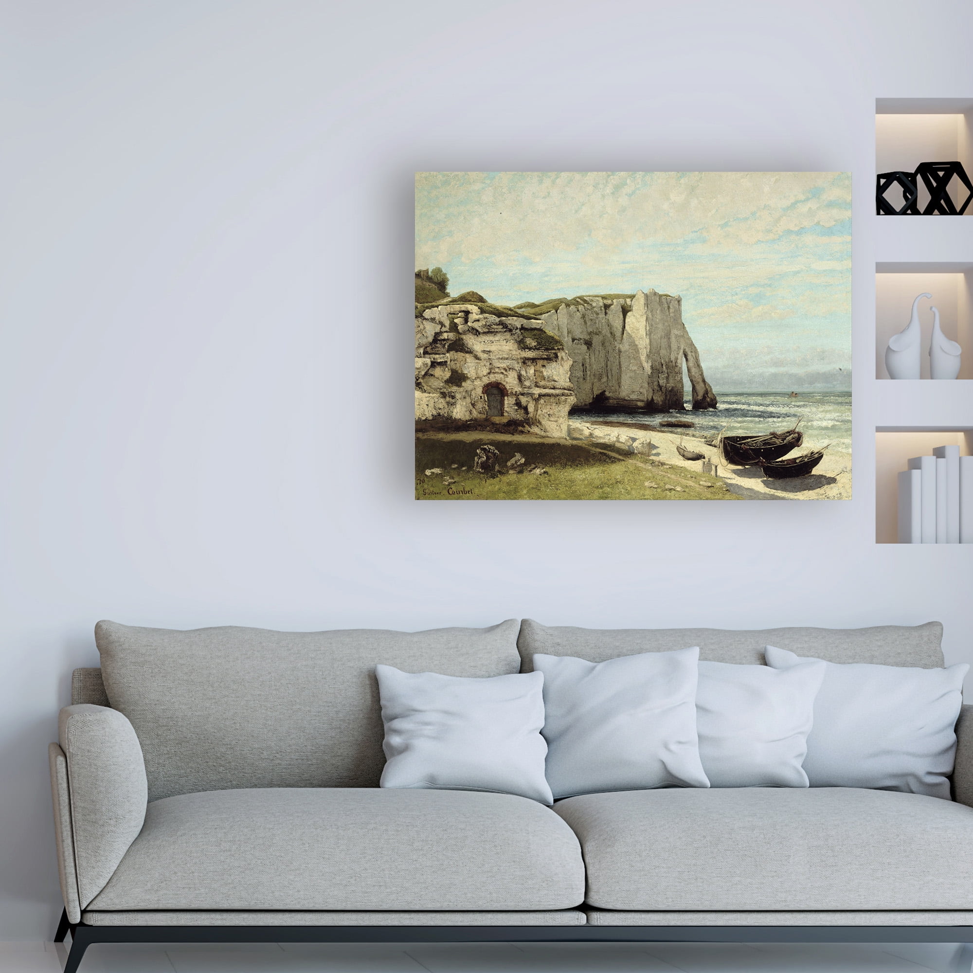 Trademark Fine Art 'The Etretat Cliffs after the Storm' Canvas Art by Courbet
